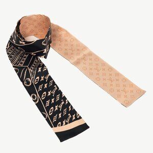 Louis Vuitton Trunk It Black & Champagne Silk Monogram Bandeau